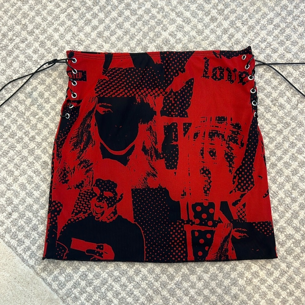 Edikted Mini Skirt Red Size Small